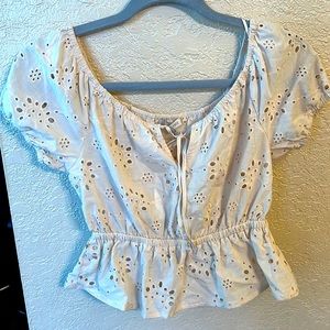 Medium Cream Spring Summer Top
